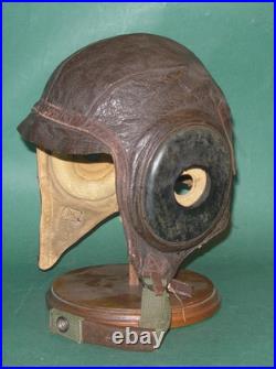 VINTAGE WW2 US Army Air Forces Type A-11 Spec 3189 B Leather Flight Helmet Large