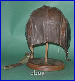 VINTAGE WW2 US Army Air Forces Type A-11 Spec 3189 B Leather Flight Helmet Large