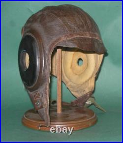 VINTAGE WW2 US Army Air Forces Type A-11 Spec 3189 B Leather Flight Helmet Large