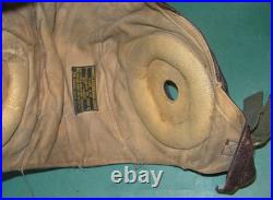 VINTAGE WW2 US Army Air Forces Type A-11 Spec 3189 B Leather Flight Helmet Large