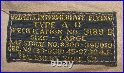 VINTAGE WW2 US Army Air Forces Type A-11 Spec 3189 B Leather Flight Helmet Large