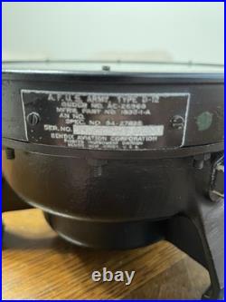 VINTAGE WWII US Army Air Force TYPE D-12 Compass Bendix Aviation Corporation