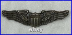 VINTAGE WWII USAAF US Army Air Force Sterling Silver 3 Pilots Wings Badge