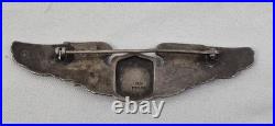VINTAGE WWII USAAF US Army Air Force Sterling Silver 3 Pilots Wings Badge