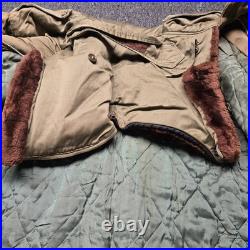 VTG 1940'S WWII USAF US Army Air Force B-9 Winter Parka Bomber Jacket + Gloves