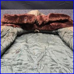 VTG 1940'S WWII USAF US Army Air Force B-9 Winter Parka Bomber Jacket + Gloves