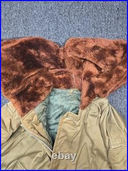 VTG 1940'S WWII USAF US Army Air Force B-9 Winter Parka Bomber Jacket + Gloves