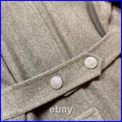 VTG 40s 1943 Heavy Wool Overcoat Trench Coat WW2 US Military Army Air Force 38S
