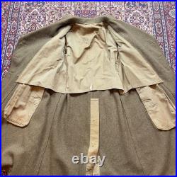 VTG 40s 1943 Heavy Wool Overcoat Trench Coat WW2 US Military Army Air Force 38S