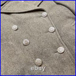 VTG 40s 1943 Heavy Wool Overcoat Trench Coat WW2 US Military Army Air Force 38S