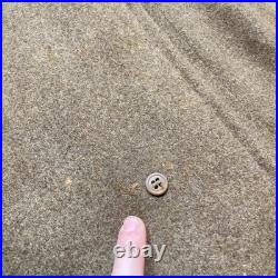 VTG 40s 1943 Heavy Wool Overcoat Trench Coat WW2 US Military Army Air Force 38S