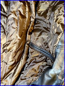 VTG Flight Bomber Leather Jacket Type A-2 US Army Air Force Size XL Brown USA