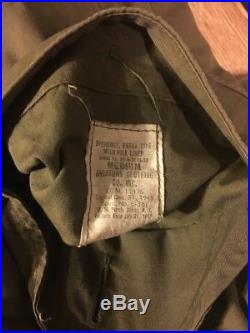 VTG M-1947 M47 US Army Air Force Overcoat Parka Coat Jacket With Pile Liner M X27