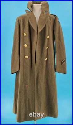 VTG Men's WWII 1940s US Army Air Force Wool Trench Coat / Overcoat 38 L WW2 40s
