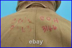 VTG Men's WWII 1940s US Army Air Force Wool Trench Coat / Overcoat 38 L WW2 40s