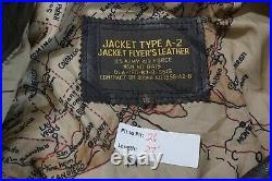 VTG Type A-2 Flyer's Bomber Flight Leather Jacket US Army Air Force Size XL
