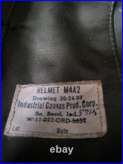 VTG WW2 WWII US Army Air Force USAF M4A2 Anti-Flak Helmet Mkd Wrong @ Factory