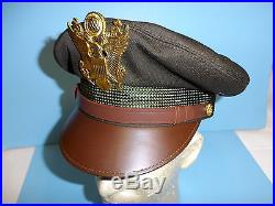 Vhc34 WW 2 US Army & Air Force Officer OD Service Visor Hat 7 3/4