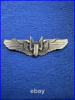 Vintage 1940s Original WW2 US Army Air Force Aerial Gunner Wings 3 Pin Sterling