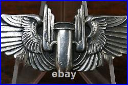 Vintage 1940s Original WW2 US Army Air Force Aerial Gunner Wings 3 Pin Sterling