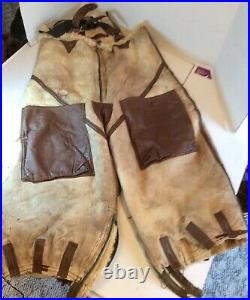 Vintage 1940s Sheepskin Bomber Pants Us Army/Air Force Bomber Squadron Trousers