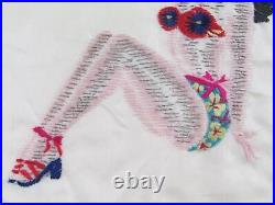 Vintage 1940s US Army Far East Air Force WWII Pin Up Silk Tapestry GI Souvenir 3