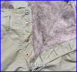 Vintage 1940s WWII Era Type A-9 US Army Air Force Bomber Crew Lined Cargo Pants