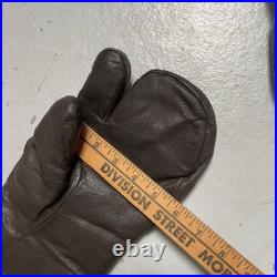 Vintage 1940s WWII US Army Air Force Type A-9A Shearling Leather Gloves NWOT L