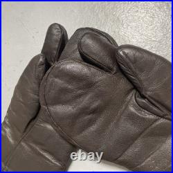 Vintage 1940s WWII US Army Air Force Type A-9A Shearling Leather Gloves NWOT L