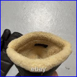Vintage 1940s WWII US Army Air Force Type A-9A Shearling Leather Gloves NWOT L