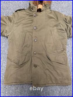 Vintage 40's WW2 US Army Air Force Type B-9 Parka Military Jacket Size L