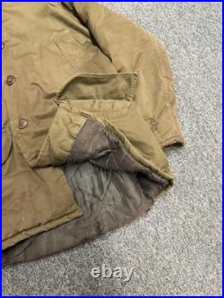 Vintage 40's WW2 US Army Air Force Type B-9 Parka Military Jacket Size L