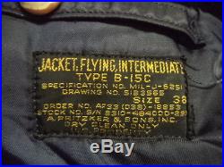 Vintage 50's Original U. S Air Force B 15c Flight Jacket Army Great Condition