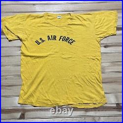 Vintage 50s 60s U. S. Air Force Military Single Stitch T Shirt Size Large