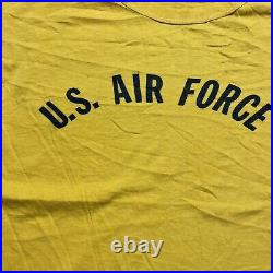 Vintage 50s 60s U. S. Air Force Military Single Stitch T Shirt Size Large