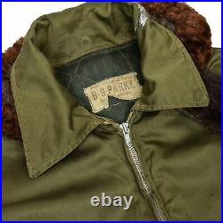 Vintage 50s US Army Air Force B-9 Green Military USAAF Style Civilian Parka M /