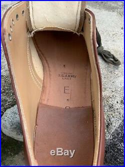 Vintage 50s US Army Air Force Shoes JE Smith Shoe Co 100% AUTHENTIC 8E