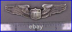 Vintage AMICO Sterling Silver WWII US Army Air Force Wings & Shield Badge Pin