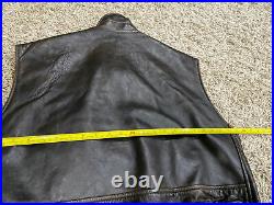 Vintage AVIREX Type B-9 US Army Air-force Bomber Utility Leather Vest Size L USA