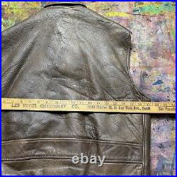 Vintage AVIREX Type B-9 US Army Air-force Bomber Utility Leather Vest Size M USA