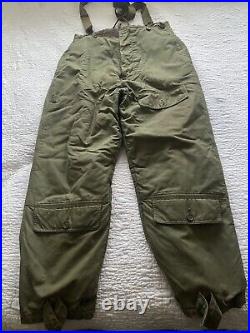 Vintage Air Forces US Army Fur Lined Pants A-10 Size 38 Metro Sportswear READ
