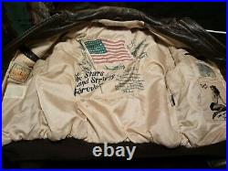 Vintage Authentic Avirex US Army Air Force Leather Flight Jacket Bomber Type A-2