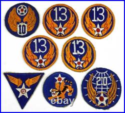 Vintage Authentic WWII US Army Mixed Air Corps Air Force 39 Patch Collection -A