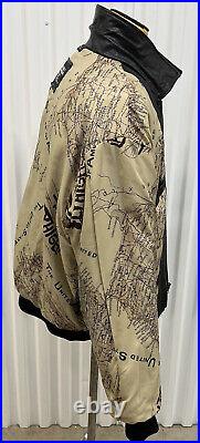 Vintage Avirex A-2 Bomber Jacket XL Flight 26X27.5 USA US Map Army Air Force