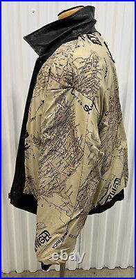 Vintage Avirex A-2 Bomber Jacket XL Flight 26X27.5 USA US Map Army Air Force