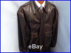 Vintage Avirex A-2 Brown Leather Us Army Air Forces Flight Bomber Jacket XL