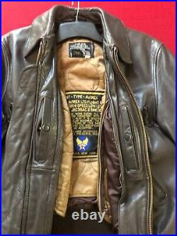 Vintage Avirex Mens Medium US Army Air Force A-2 Leather Flight Bomber Jacket