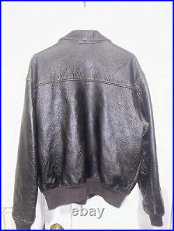 Vintage Avirex Type A-2 Leather Bomber Jacket Size Medium US Army Air Forces