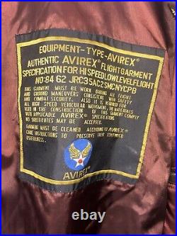 Vintage Avirex Type A-2 Leather Bomber Jacket Size Medium US Army Air Forces