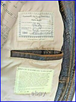 Vintage Avirex Type A-2 US Army Air Force Leather Flight Jacket coat sz M Bomber